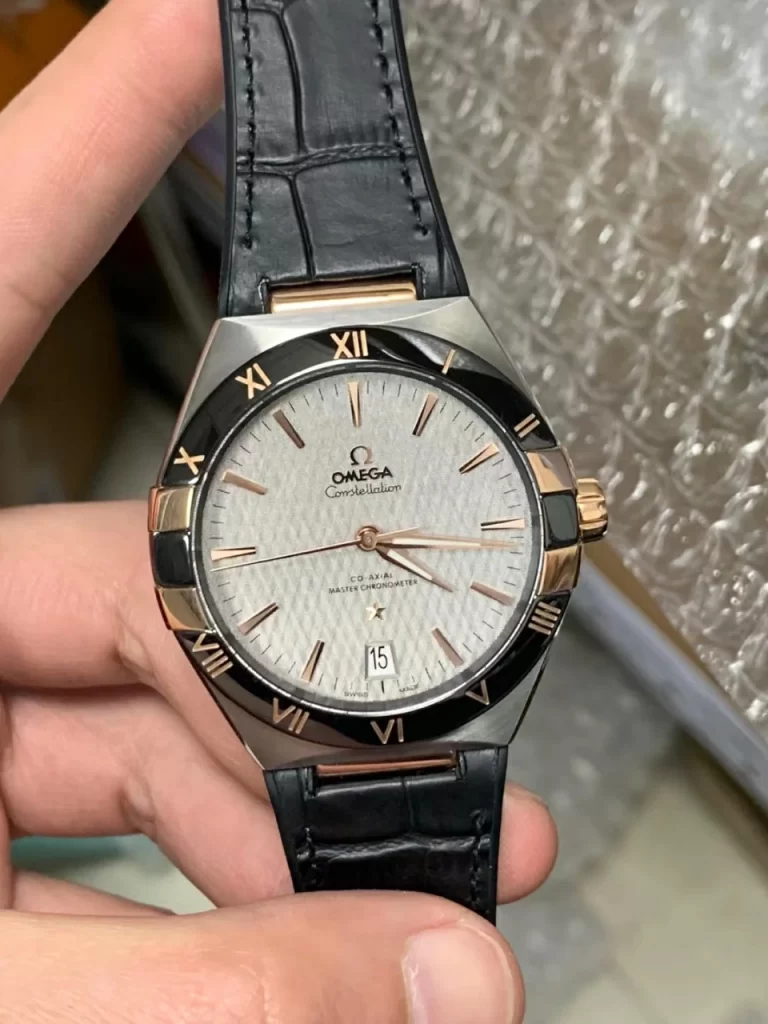 VSF Constellation Black Ceramic SS/RG White Dial Gummy Strap A8900 Super Clone
